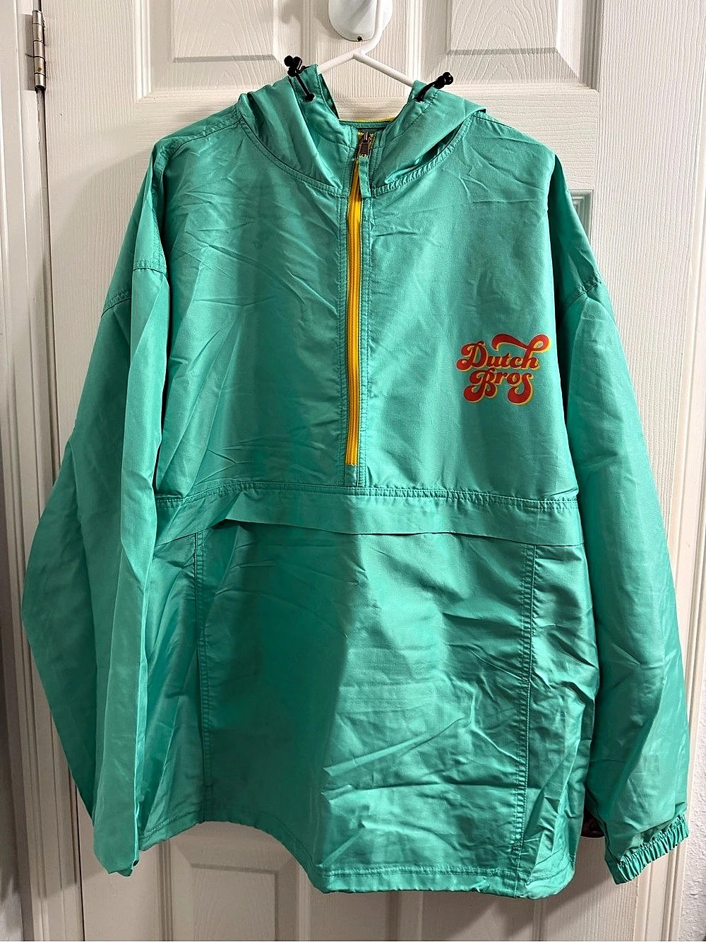 Dutch Bros Men's Pullover Windbreaker Green 2XL Like New